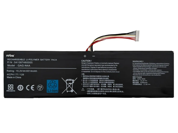 RETRO Gigabyte G-Style GAG-N4A Notebook Bataryasi