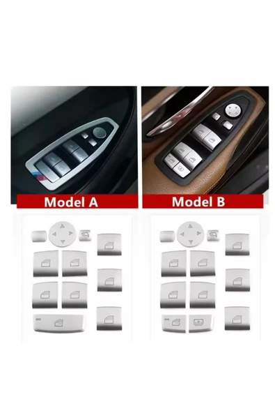 YıldızTuning Bmw F20 F30 F10 Cam Tuşları Ayna Ayar Kaplama Seti A Tipi - 2