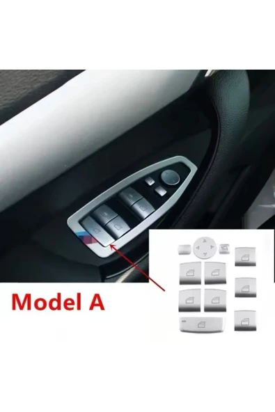 YıldızTuning Bmw F20 F30 F10 Cam Tuşları Ayna Ayar Kaplama Seti A Tipi