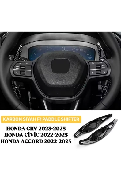 YıldızTuning Honda Accord Siyah Karbon F1 Kulakçık Vites 2022-2025