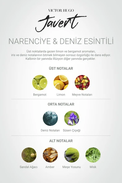 Javert Edp Erkek Parfümü 100ml | Narenciye, Marin |Bergamot , Süsen Çiçeği, Sandal Ağacı, Amber, Misk - 5