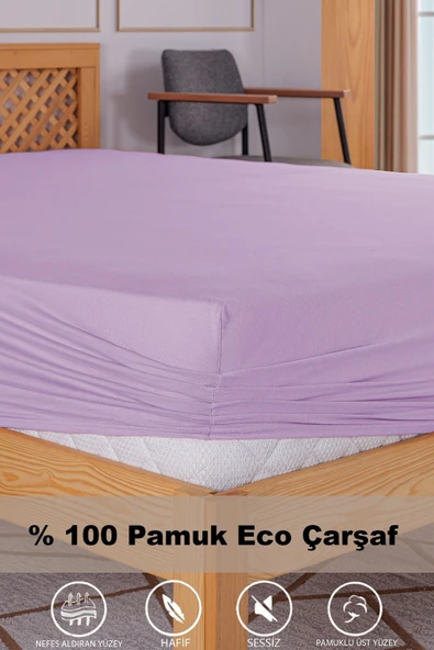 Penye Lastikli Çarşaf, 160x200 Çift Kişilik %100 Pamuk Örme Kumaş, 145 gr/m2 - 4