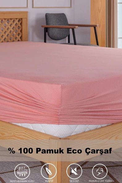 Penye Lastikli Çarşaf, 180x200 Battal Boy %100 Pamuk Örme Kumaş, 145 gr/m2 - 11