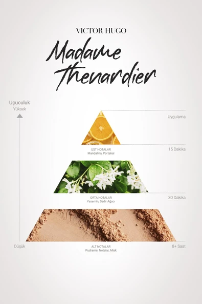 Madame Thenardier Edp Kadın Parfümü 100ml | Çiçeksi, Meyveli |Portakal, Yasemin,Sedir Ağacı, Misk - 4