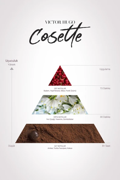 Cosette Edp Kadın Parfümü 100ml| Oryantal,Çiçeksi | Frenk Üzümü,İnci Çiçeği, Yasemin, Amber, Kakao - 4