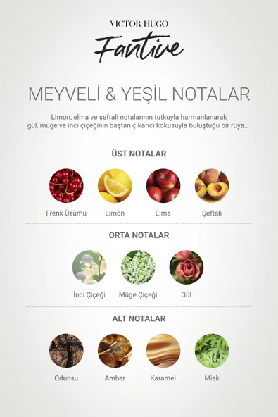 Fantine Edp Kadın Parfümü 100ml Meyveli, Çiçeksi Frenk Üzümü, Gül, İnci Çiçeği, Amber, Misk, Odunsu - 4