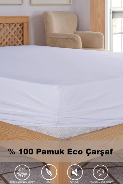 Penye Lastikli Çarşaf, 100x200 Tek Kişilik %100 Pamuk Örme Kumaş, 145 gr/m2 - 8