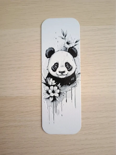 Şirin Panda 3D Kitap Ayracı – Hueforge Tekniği ile Özel Tasarım