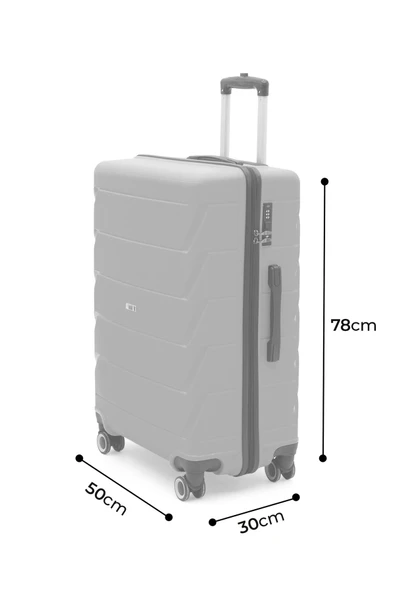 Copella (PP)Polipropilen&Kırılmaz Büyük Boy Valiz 75 CM - 5