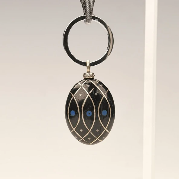 Gümüş Desen  Anahtarlık - 2