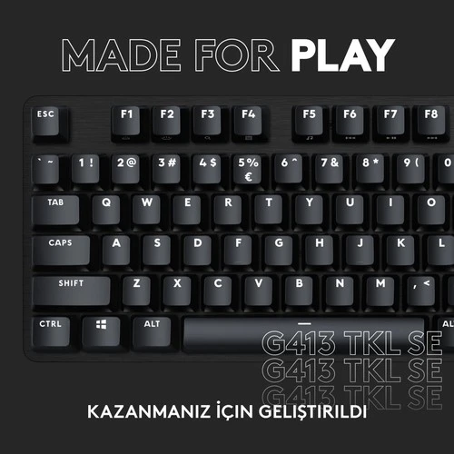 Logitech G413 Se Tkl Aydınlatmalı Türkçe Q Mekanik Oyun Klavyesi, Siyah - 9