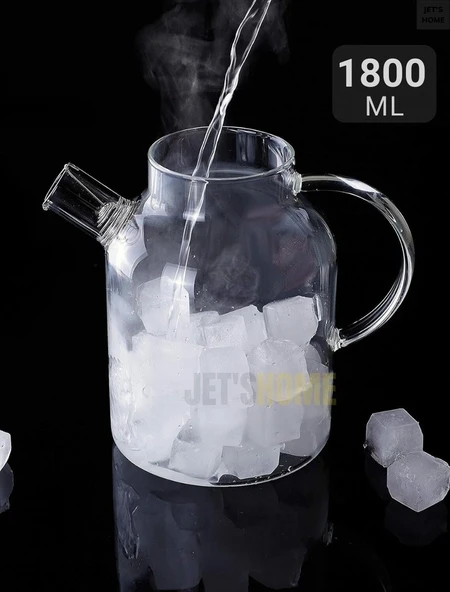 Cam Demlik Isıya Dayanıklı Demlik Çelik Vakumlu Kapak 1800 ml - 4