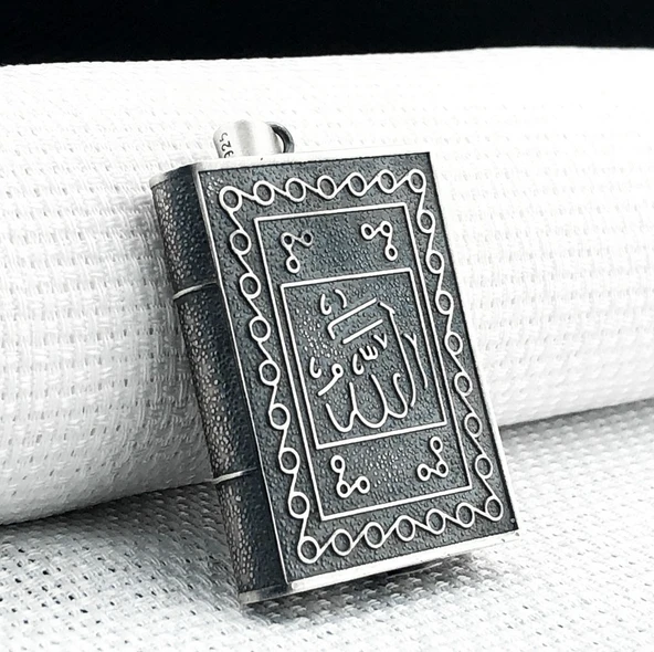 Allah Muhammed Yazılı 925 Ayar Gümüş Muska Kabı ürün görseli