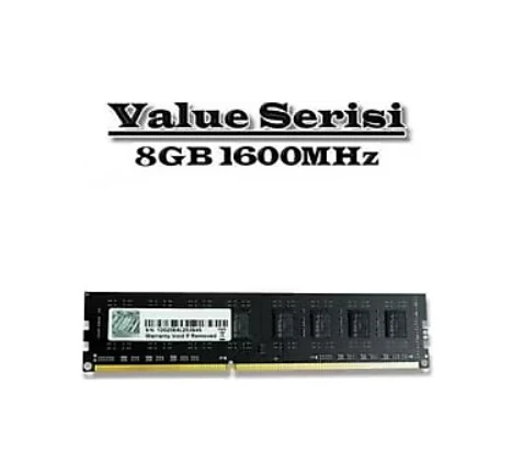 GSKILL Value DDR3-1600Mhz CL11 8GB DIMM (256x8)