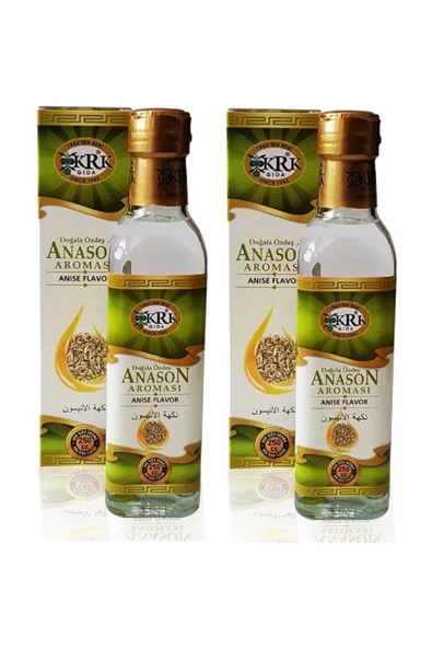 Anason Aroması 250 ml 2 Adet Cam Şişede Krk Anoson Aroması 250 Cc