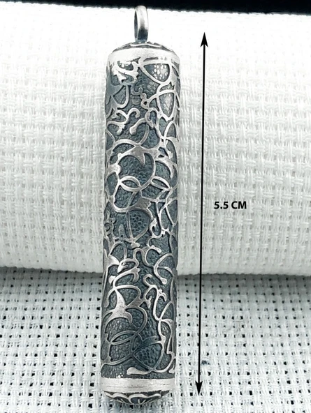 Silindir 925 Ayar Cevşen Muska Kabı - Resim 2