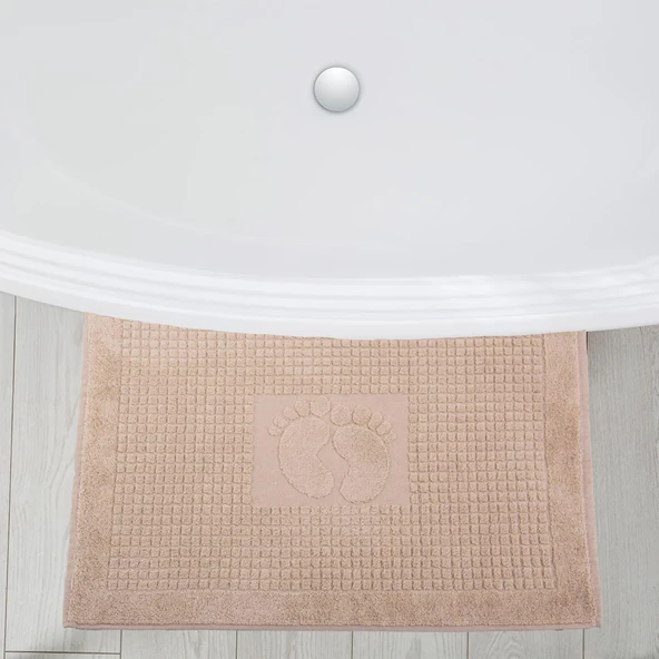 Homedius Banyo Kareli Ayak Desenli Pamuk Ayak Havlusu 50x70cm 50x70 Mor - 10
