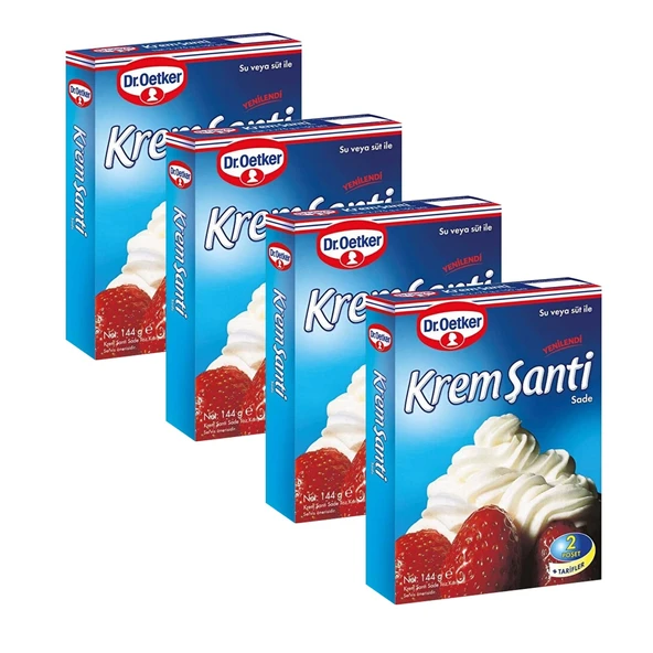 Dr.Oetker Krem Şanti 144 gr x 4 Adet