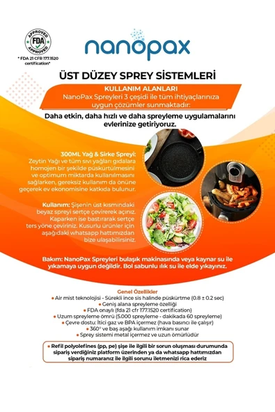 2 ADET YAĞ SPREYİ - 300ML PET ŞİŞE (PLASTİK) - Resim 4