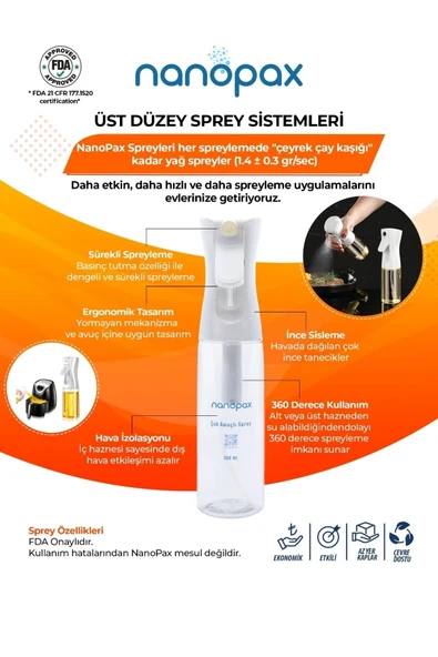 2 ADET YAĞ SPREYİ - 300ML PET ŞİŞE (PLASTİK) - Resim 3