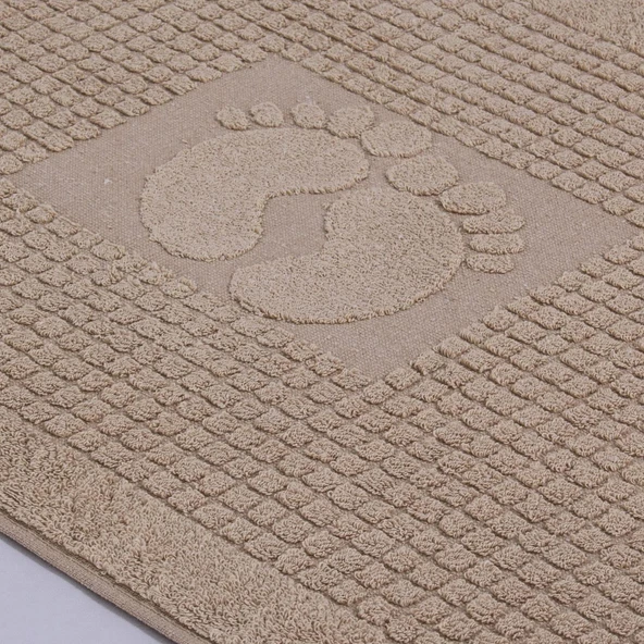 Homedius Banyo Kareli Ayak Desenli Pamuk Ayak Havlusu 50x70cm  50x70 Mor - 11