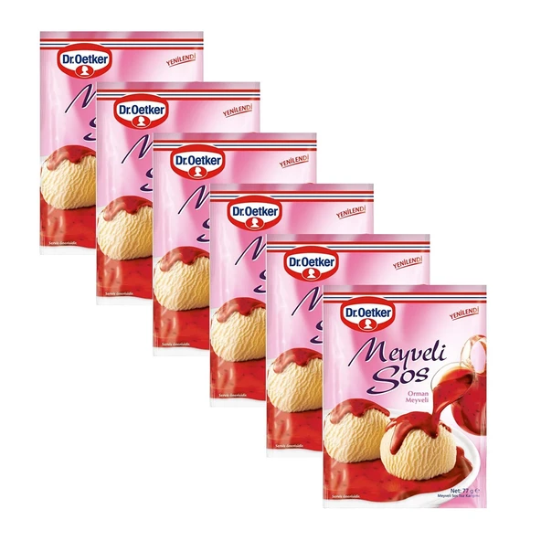 Dr. Oetker Meyveli Sos 77 gr x 6 Adet