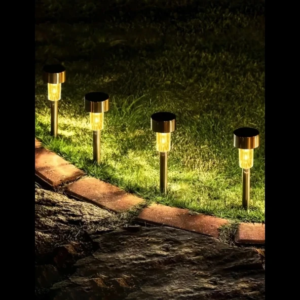Metal Gövdeli Solar Bahçe Lambası 10 lu Paket - 2
