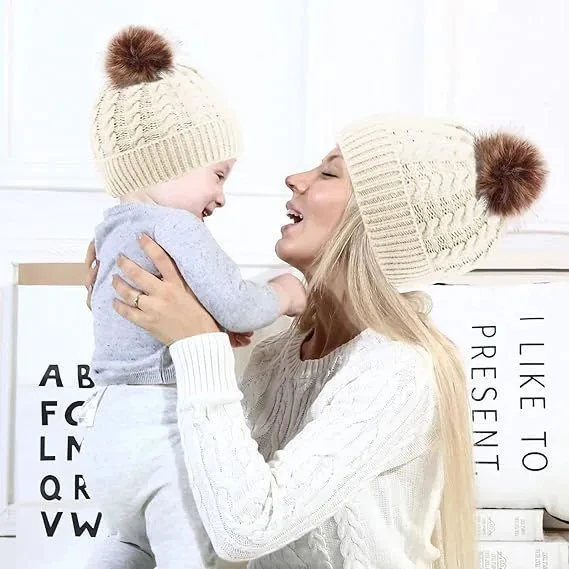 Anne ve bebek şapka bere seti - 5