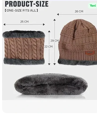 Erkek bayan ünisex bere kahverengi-gri - Resim 2