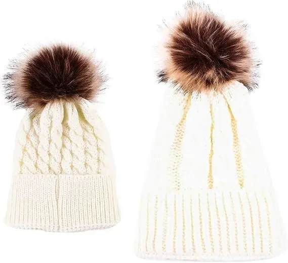 Anne ve bebek şapka bere seti - 2