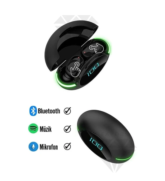 Kablosuz Kulaklık Güç Göstergeli Powerbank Kutulu V5.3 Db15 Y80 - 3