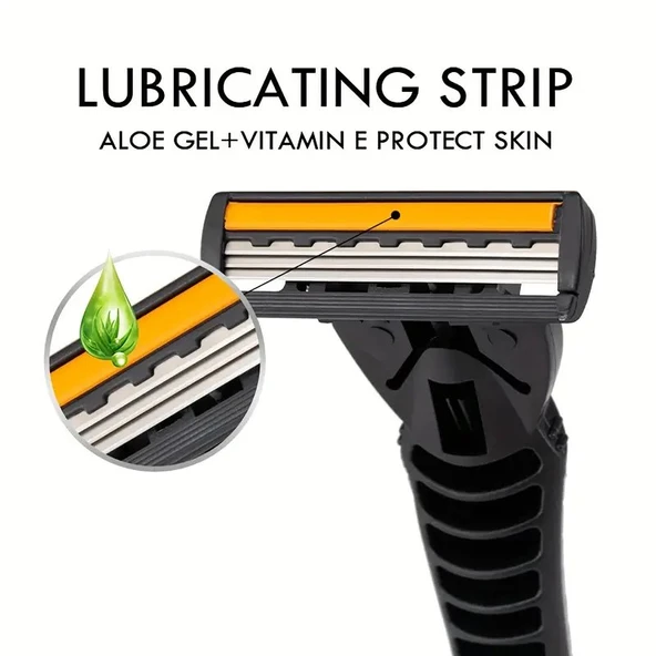 Sakal bıyık traş seti 12+1 set Islak Tıraş Pürüzsü Cilt için - 4