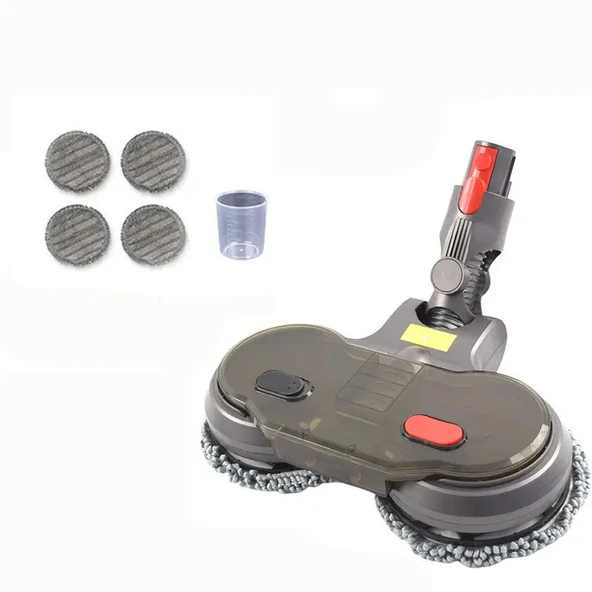 Dyson V7-V11 Uyumlu Elektrikli Mop Başlığı Çıkarılabilir Su Tankı ile 6 Bez Dahil