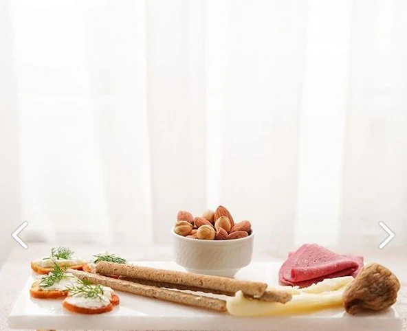 The Mia Marble Mermer Servis 30x15 cm Beyaz ürün görseli