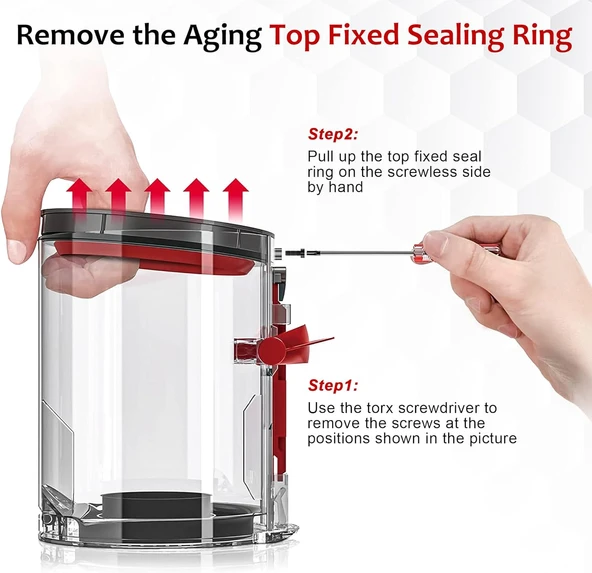 Elektrikli Süpürge Toz haznesi contası Dayanıklı PVC DYS ile uyumlu V10 - Resim 4