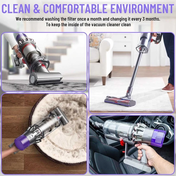 Hepa Filtre Elektrikli Süpürge V10 Sv12 Cyclone Animal Absolute Dysn ile uyumlu - Resim 3