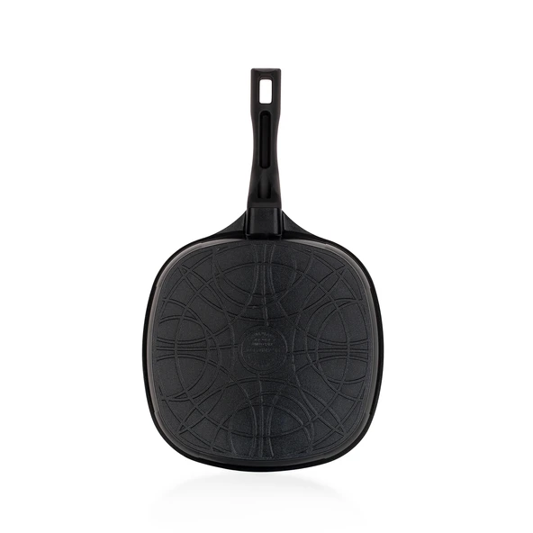 Schafer Felsen Kare Seramik Tencere Seti 7 Parça-Siyah - 8