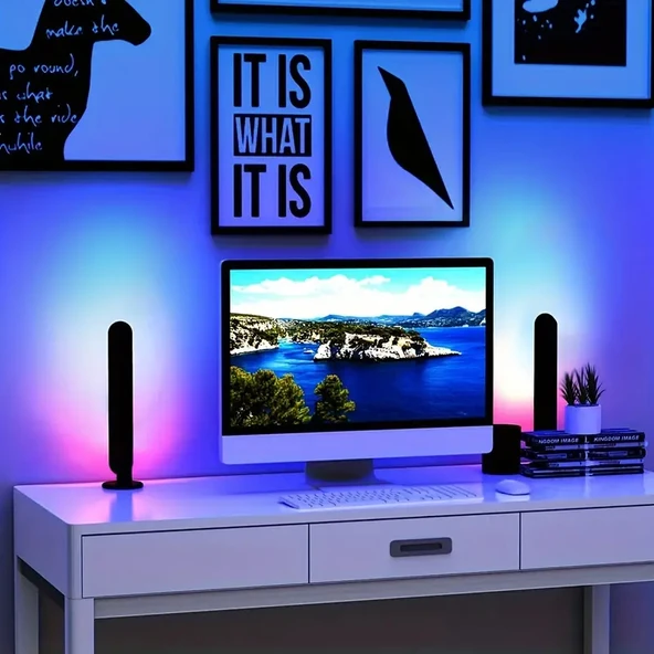 Oda için 2 adet LED Şerit Işık 24 Tuşlu IR Uzaktan Kumanda Akıllı RGB - 3