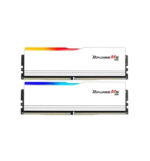 GSKILL Ripjaws M5 Beyaz RGB DDR5-6400Mhz CL36 32GB (2x16GB) Dual (36-48-48-96) 1.35V