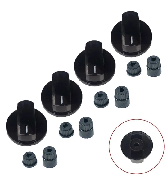 Universal Ocak Fırın Ankastre Düğme Takımı - Siyah - 2