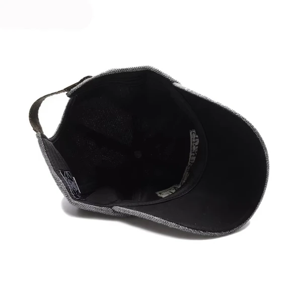 Kışlık kalın pamuk Baskılı beyzbol şapkası unisex mavi + bileklik siyah - 2