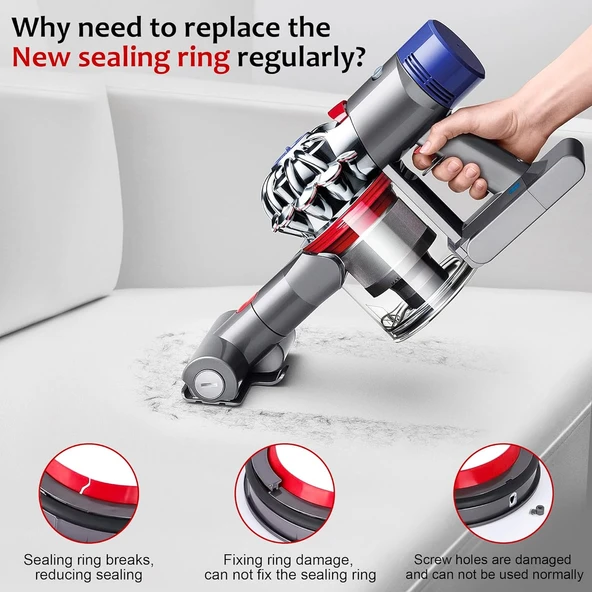 Elektrikli Süpürge Toz haznesi contası Dayanıklı PVC DYS ile uyumlu V11 - Resim 5