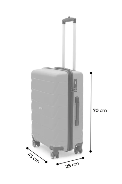 Copella (PP)Polipropilen&Kırılmaz Orta Boy Valiz 65 CM - 5