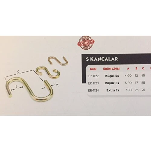 Ersa Es Kanca Extra 1 Adet  S Kanca Extra - Resim 2