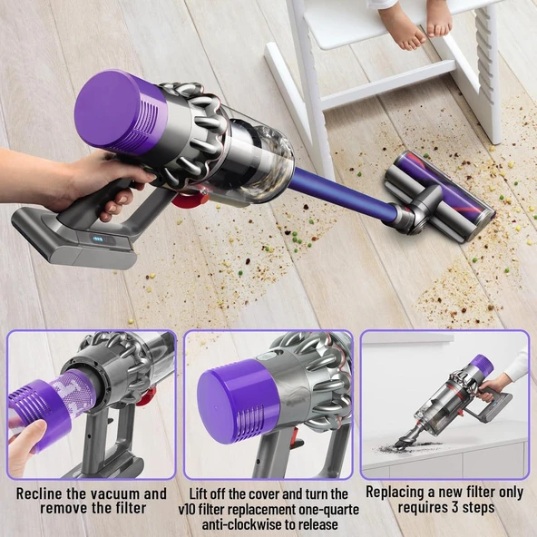 Hepa Filtre Elektrikli Süpürge V10 Sv12 Cyclone Animal Absolute Dysn ile uyumlu - Resim 2