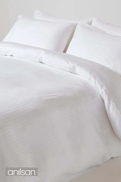 4'lü Çizgili Saten Lastikli Çarşaf Tek/Çift Kişilik,83tel - 4