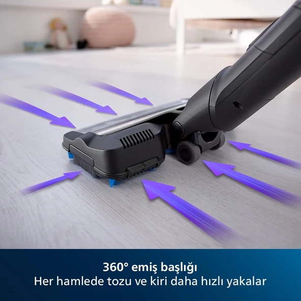 Philips SpeedPro Max XC7040/01 Şarjlı Dikey Süpürge - Resim 6