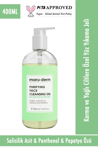 Maru.Derm Maruderm Karma Ve Yağlı Ciltlere Özel Salisilik Asit Yüz Temizleme Jeli 400 ml - 3