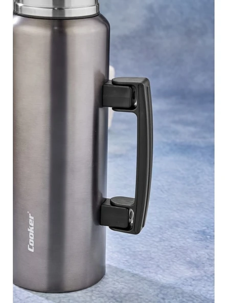 Cooker 1.5 Lt Kulplu Paslanmaz Çelik Termos - 9