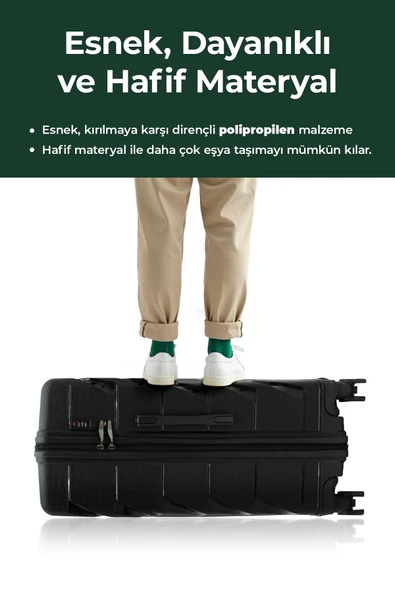 Copella (PP)Polipropilen&Kırılmaz Kabin Boy Valiz 55 CM - 10